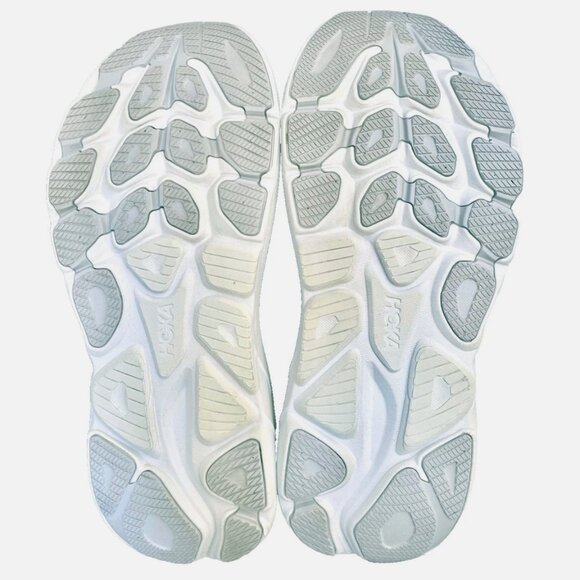 HOKA CLIFTON 10 RUNNING SHOES COSMIC GREY STARDUST WHITE WOMENS SIZE 9.5 D WIDE - Picture 9 of 16